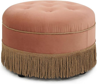 Home Yolanda Upholstered Round Ottoman