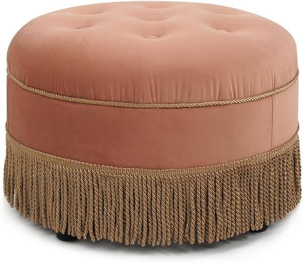 Home Yolanda Upholstered Round Ottoman