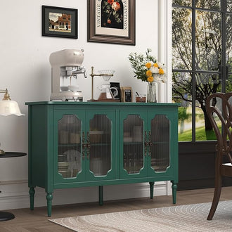 Sideboard Cabinet with 4 Glass Doors