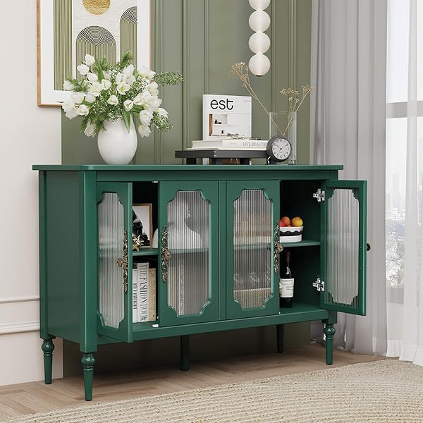 Sideboard Cabinet with 4 Glass Doors