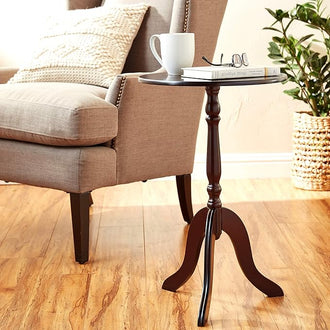 24.8" Tall Pedestal End Table