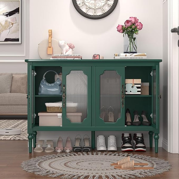 Sideboard Cabinet with 4 Glass Doors