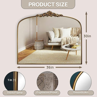 Gold Ornate Baroque Mirror