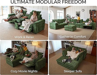 Oversized Modular Sectional Sofa with Double Power