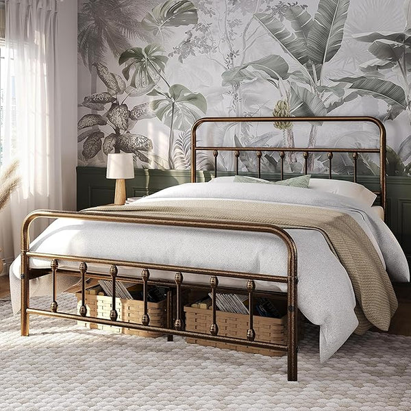Classic Metal Platform Bed Frame