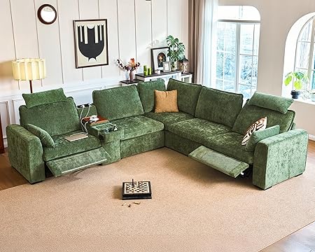 Oversized Modular Sectional Sofa with Double Power